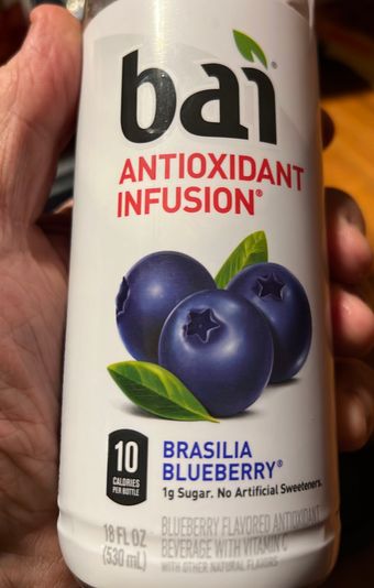 Bai Brands Llc, BRASILIA BLUEBERRY ANTIOXIDANT BEVERAGE, BRASILIA BLUEBERRY, barcode: 0852311004013, has 0 potentially harmful, 4 questionable, and
0 added sugar ingredients.