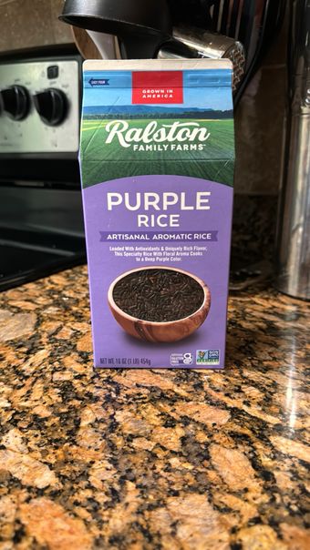Ralston Family Farms, AMERICAN-FARMED WHOLE-GRAIN AROMATIC PURPLE RICE, barcode: 0850451008366, has 0 potentially harmful, 0 questionable, and
    0 added sugar ingredients.