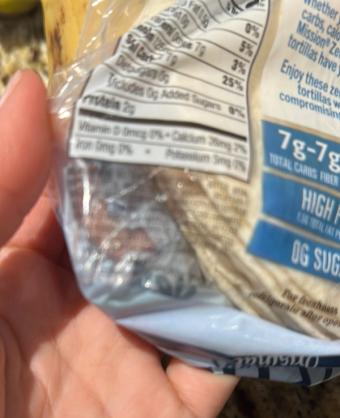 Mission, Zero Tortillas, barcode: 0073731071595, has 2 potentially harmful, 4 questionable, and
    0 added sugar ingredients.