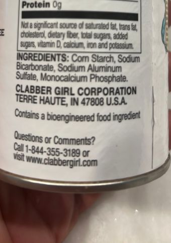Hulman & Company, DOUBLE ACTING BAKING POWDER, barcode: 0019900003202, has 1 potentially harmful, 1 questionable, and
    0 added sugar ingredients.