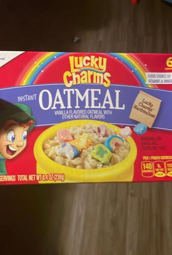 Lucky Charms, Lucky Charms Instant Oatmeal, 6 Ct, 8.4 Oz, barcode: 0016000179455, has 5 potentially harmful, 1 questionable, and
    4 added sugar ingredients.