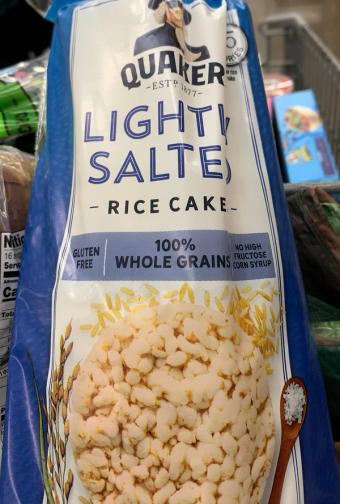 The Quaker Oats Company, LIGHTLY SALTED RICE CAKES, LIGHTLY SALTED, barcode: 0030000169018, has 0 potentially harmful, 0 questionable, and
    0 added sugar ingredients.