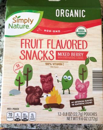 Aldi, Fruit flavored snacks, barcode: 4099100050219, has 0 potentially harmful, 4 questionable, and
2 added sugar ingredients.