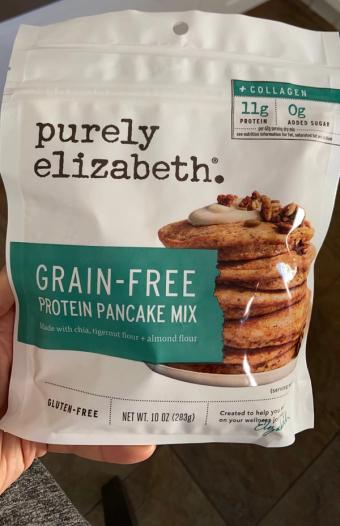 Purely Elizabeth, Purely Elizabeth Grain-Free Protein Pancake Mix 10 oz, barcode: 0810589030936, has 2 potentially harmful, 0 questionable, and
    0 added sugar ingredients.
