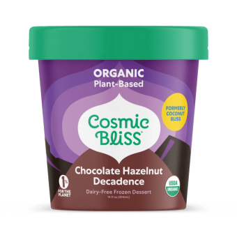 Cosmic Bliss, Cosmic Bliss Chocolate Hazelnut Decadence, barcode: 0850034840093, has 0 potentially harmful, 1 questionable, and
    2 added sugar ingredients.