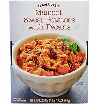 Trader Joe's, Trader Joe's mashed sweet potatoes with pecans, barcode: 0000000639361, has 0 potentially harmful, 1 questionable, and
    1 added sugar ingredients.