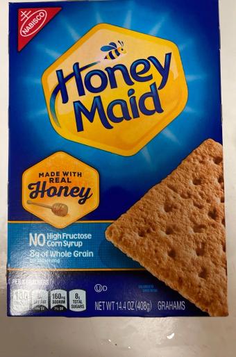 Nabisco Biscuit Company, HONEY GRAHAMS CRACKERS, HONEY, barcode: 0044000004637, has 2 potentially harmful, 2 questionable, and
    2 added sugar ingredients.