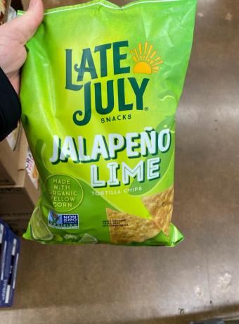 Late July, Late July Jalapeno Lime Tortilla Chips 7.8 Oz, barcode: 0815099021795, has 1 potentially harmful, 3 questionable, and
    1 added sugar ingredients.