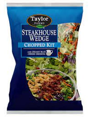 Taylor Fresh Foods, Inc., STEAKHOUSE WEDGE CHOPPED KIT WITH CREAMY BLUE CHEESE DRESSING, STEAKHOUSE WEDGE, barcode: 0030223024330, has 3 potentially harmful, 4 questionable, and
    1 added sugar ingredients.