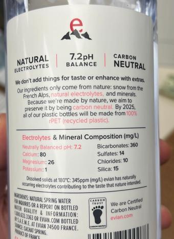 Evian, Evian Spring Water Natural, barcode: 0079298000078, has 0 potentially harmful, 0 questionable, and
    0 added sugar ingredients.