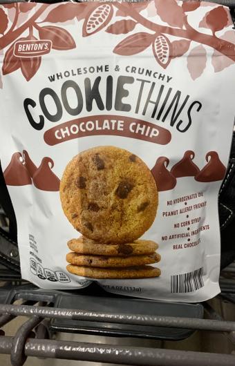 Benton's, Benton's Cookie Thins, barcode: 4099100034059, has 0 potentially harmful, 1 questionable, and
    3 added sugar ingredients.