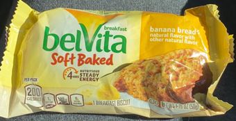 Nabisco Biscuit Company, BANANA BREAD FLAVOR SOFT BAKED BREAKFAST BISCUIT, BANANA BREAD, barcode: 0044000034214, has 2 potentially harmful, 4 questionable, and
    2 added sugar ingredients.