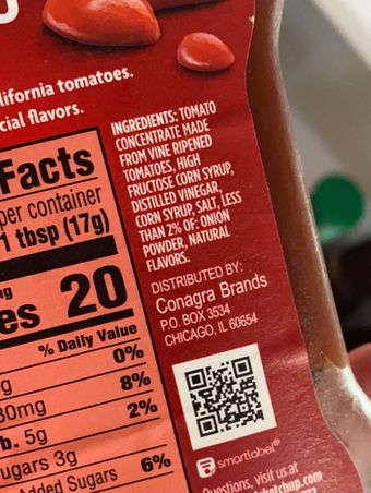 Hunt's, HUNTS Tomato Ketchup 20 oz, barcode: 0027000381434, has 1 potentially harmful, 1 questionable, and
2 added sugar ingredients.