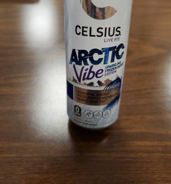 CELSIUS, Celsius Sparkling Arctic Vibe Fitness Drink 12 Fl Oz, barcode: 0889392021417, has 1 potentially harmful, 2 questionable, and
    0 added sugar ingredients.