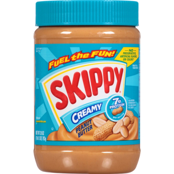 Hormel Foods Corporation, SKIPPY, CREAMY PEANUT BUTTER, CREAMY, barcode: 0037600110754, has 3 potentially harmful, 0 questionable, and
    1 added sugar ingredients.