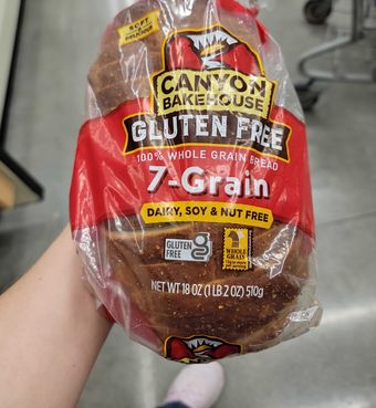 Canyon Bakehouse Llc, 7-GRAIN GLUTEN FREE BREAD, 7-GRAIN, barcode: 0853584002010, has 0 potentially harmful, 1 questionable, and
    4 added sugar ingredients.