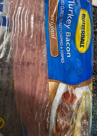 Butterball, Llc, ORIGINAL TURKEY BACON, ORIGINAL, barcode: 0022655303015, has 3 potentially harmful, 3 questionable, and
1 added sugar ingredients.