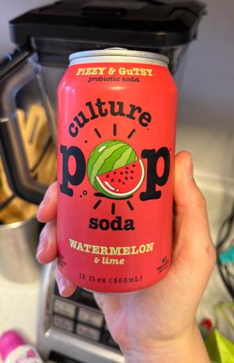Fizzy & Gutzy, Culture pop soda, barcode: 0850017346024, has 0 potentially harmful, 1 questionable, and
    1 added sugar ingredients.
