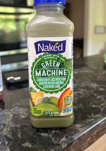 Pepsico, Inc, Naked Boosted Green Machine Juice Smoothie 15.2 Fluid Ounce Plastic Bottle., barcode: 0082592720153, has 0 potentially harmful, 1 questionable, and
    0 added sugar ingredients.