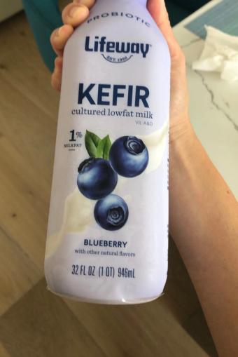 Lifeway Foods Inc., BLUEBERRY KEFIR CULTURED LOWFAT MILK, BLUEBERRY, barcode: 0017077109321, has 0 potentially harmful, 1 questionable, and
    1 added sugar ingredients.