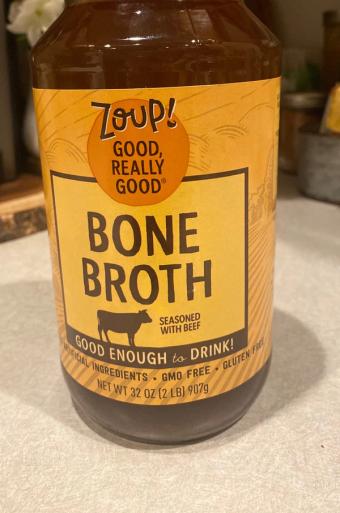 Zoup! License Support Group Llc, BONE BROTH SEASONED WITH BEEF, BONE BROTH, barcode: 0855868006004, has 0 potentially harmful, 1 questionable, and
    0 added sugar ingredients.