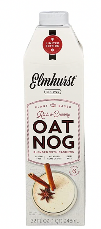 Elmhurst, Elmhurst Cashew Oat Nog, barcode: 018944001304, has 0 potentially harmful, 1 questionable, and
    1 added sugar ingredients.