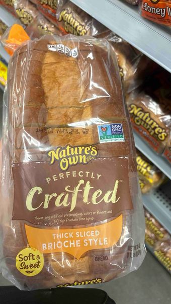 Nature's Own, Natures Own Brioche Style Thick Sliced Soft & Sweet Bread 22 Oz, barcode: 0072250021319, has 1 potentially harmful, 2 questionable, and
1 added sugar ingredients.
