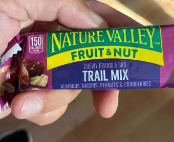 General Mills, Inc., FRUIT & NUT TRAIL MIX CHEWY GRANOLA BAR, ALMONDS, RAISINS, PEANUTS & CRANBERRIES, barcode: 0016000439894, has 2 potentially harmful, 3 questionable, and
    3 added sugar ingredients.