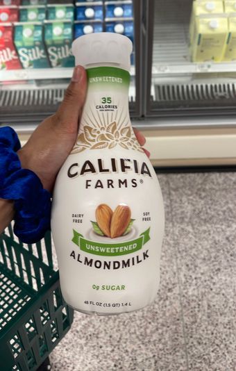 Califia Farms, Lp, UNSWEETENED ALMONDMILK, UNSWEETENED, barcode: 0852909003305, has 0 potentially harmful, 1 questionable, and
    0 added sugar ingredients.