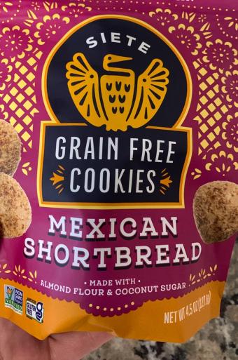 Siete, Siete Grain Free Mexican Shortbread Cookies, barcode: 0851769007973, has 0 potentially harmful, 0 questionable, and
    1 added sugar ingredients.