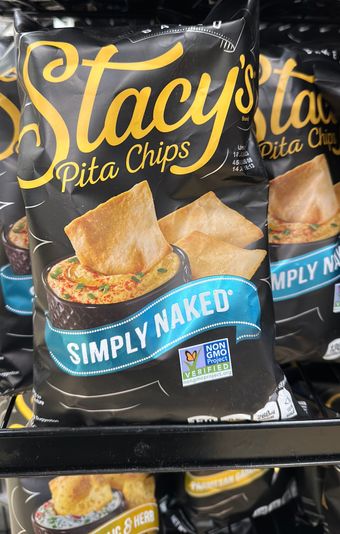 Stacy's, Stacy's Baked Simply Naked Pita Chips 7.33 oz Bag, barcode: 0028400564632, has 1 potentially harmful, 2 questionable, and
    1 added sugar ingredients.