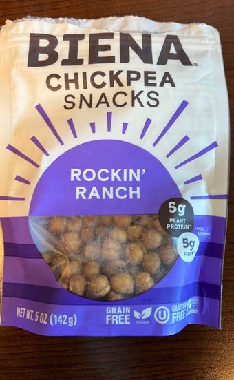 Biena, Llc, ROCKIN' RANCH CHICKPEA SNACKS, ROCKIN' RANCH, barcode: 0857597003569, has 1 potentially harmful, 4 questionable, and
    1 added sugar ingredients.