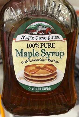 Maple Grove Farms Of Vermont Inc., Maple Grove Farms, 100% Pure Maple Syrup, barcode: 0074683003108, has 0 potentially harmful, 0 questionable, and
    1 added sugar ingredients.
