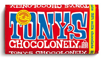 Tony's Chocolonely, Tony's Chocolonely 32% Milk Chocolate Bar, barcode: 858010005580, has 0 potentially harmful, 1 questionable, and
    1 added sugar ingredients.