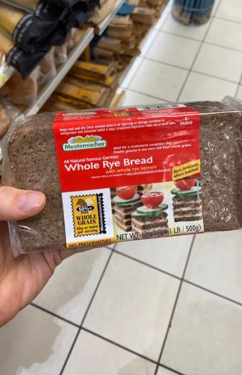 W. Mestemacher Gmbh, WHOLE RYE BREAD WITH WHOLE RYE KERNELS, WHOLE RYE BREAD, barcode: 0084213000729, has 0 potentially harmful, 0 questionable, and
    0 added sugar ingredients.