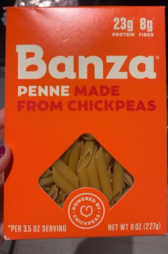 Banza Llc, PENNE MADE FROM CHICKPEAS, barcode: 0857183005007, has 0 potentially harmful, 1 questionable, and
    0 added sugar ingredients.