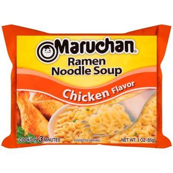 Maruchan, Inc., RAMEN NOODLE SOUP CHICKEN FLAVOR, CHICKEN, barcode: 0041789002113, has 6 potentially harmful, 6 questionable, and
    1 added sugar ingredients.