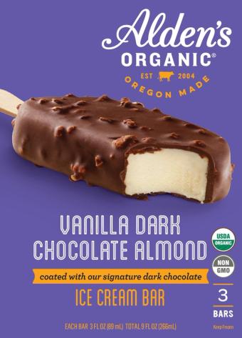 Oregon Ice Cream, Llc, VANILLA DARK CHOCOLATE ALMOND ICE CREAM BARS, VANILLA DARK CHOCOLATE ALMOND, barcode: 0072609741387, has 0 potentially harmful, 3 questionable, and
    1 added sugar ingredients.
