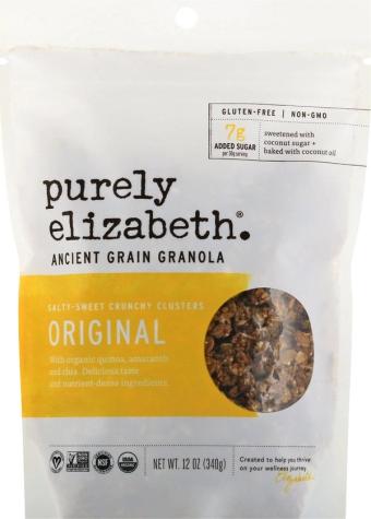 Purely Elizabeth , Granola: Original , barcode: 855140002175, has 0 potentially harmful, 0 questionable, and
    1 added sugar ingredients.