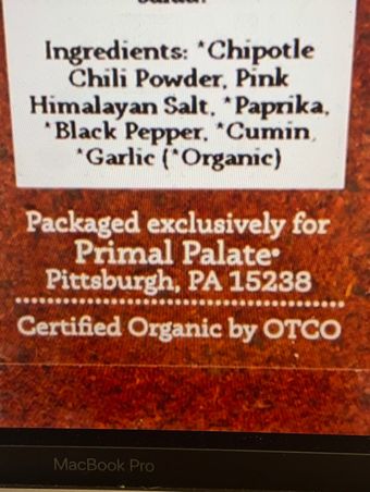 Primal Palate, Primal Palate Seasoning 2 oz, barcode: 0016745721391, has 0 potentially harmful, 0 questionable, and
    0 added sugar ingredients.