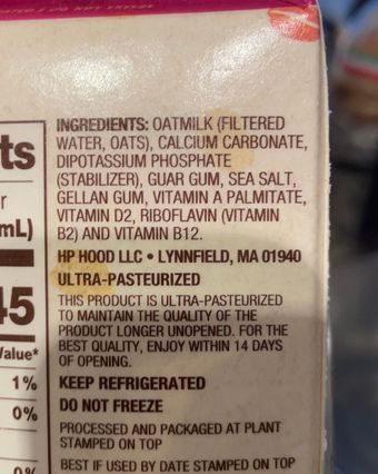 Planet Oat, Planet Oat® Unsweetened Original Oatmilk 52 fl. oz. Carton, barcode: 0044100190803, has 0 potentially harmful, 2 questionable, and
0 added sugar ingredients.