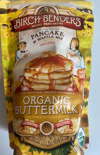 Birch Benders, Birch Benders Organic Buttermilk Pancake & Waffle Mix 16 oz, barcode: 0810001560522, has 0 potentially harmful, 0 questionable, and
    1 added sugar ingredients.