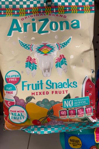 Arizona, AriZona Mixed Fruit Fruit Snacks 5 oz, barcode: 0613008751937, has 0 potentially harmful, 3 questionable, and
    3 added sugar ingredients.