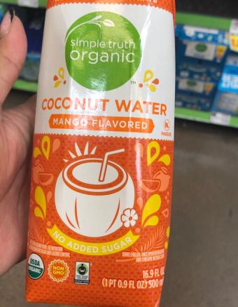 The Kroger Co., MANGO FLAVORED COCONUT WATER, MANGO, barcode: 0011110829856, has 0 potentially harmful, 1 questionable, and
    0 added sugar ingredients.