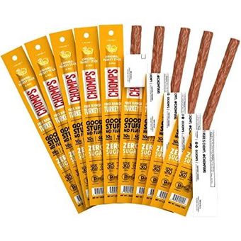 We Are The Chompians Llc, ORIGINAL FREE RANGE TURKEY SNACK STICK, ORIGINAL TURKEY, barcode: 0856584004404, has 0 potentially harmful, 1 questionable, and
0 added sugar ingredients.