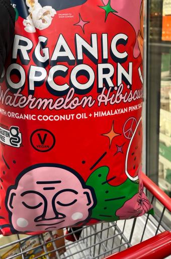 Lesser Evil, Organic Watermelon Hibiscus Popcorn, barcode: 0850038090968, has 0 potentially harmful, 2 questionable, and
    1 added sugar ingredients.