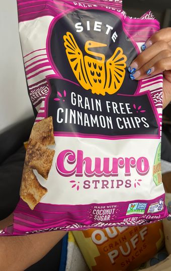 Siete, Siete Churro Strips 5 Oz, barcode: 0851769007997, has 0 potentially harmful, 0 questionable, and
    2 added sugar ingredients.