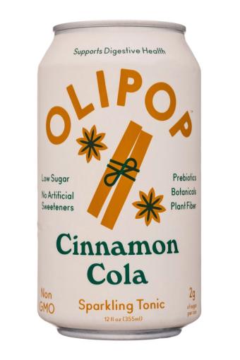 Olipop, VINTAGE COLA SPARKLING TONIC, VINTAGE COLA, barcode: 0860439001005, has 0 potentially harmful, 2 questionable, and
    1 added sugar ingredients.