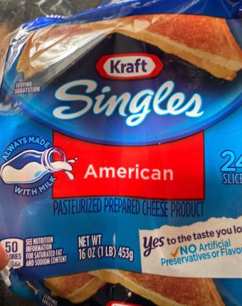 Kraft Heinz Foods Company, AMERICAN SINGLES CHEESE SLICES, AMERICAN, barcode: 0021000615261, has 1 potentially harmful, 4 questionable, and
    0 added sugar ingredients.