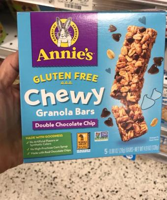 Annie's, Annie's Granola Bars 5 ea, barcode: 0013562460502, has 1 potentially harmful, 2 questionable, and
2 added sugar ingredients.